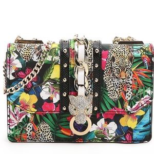 NWT - Aldo Rheana Floral Leopard Bag